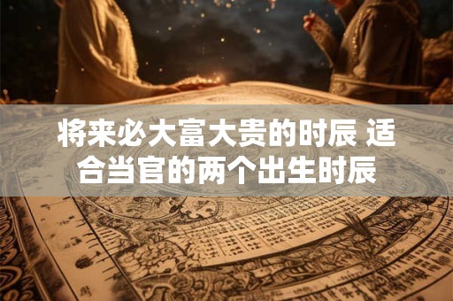 将来必大富大贵的时辰 适合当官的两个出生时辰 将来必大富大贵的时辰 适合当官的两个出生时辰