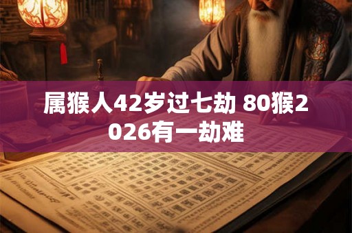 属猴人42岁过七劫 80猴2026有一劫难 属猴人42岁过七劫 80猴2026有一劫难