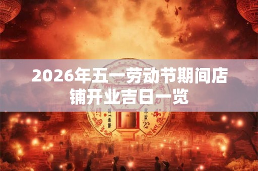 2026年五一劳动节期间店铺开业吉日一览
