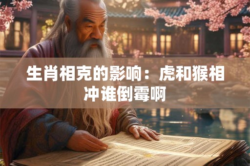 生肖相克的影响:虎和猴相冲谁倒霉啊 生肖相克的影响:虎和猴相冲谁倒霉啊