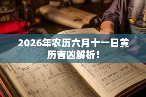 2026年农历六月十一日黄历吉凶解析! 2026年农历六月十一日黄历吉凶解析!