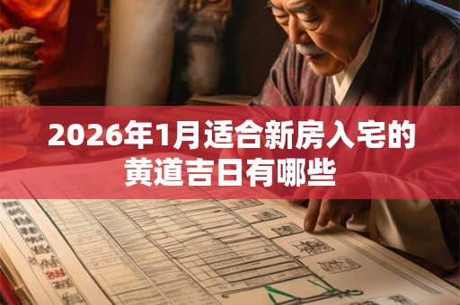 2026年1月适合新房入宅的黄道吉日有哪些 2026年1月适合新房入宅的黄道吉日有哪些