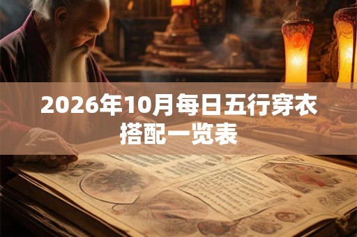 2026年10月每日五行穿衣搭配一览表 2026年10月每日五行穿衣搭配一览表
