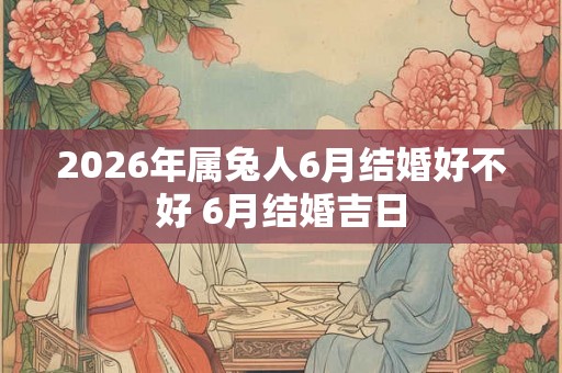 2026年属兔人6月结婚好不好 6月结婚吉日 2026年属兔人6月结婚好不好 6月结婚吉日