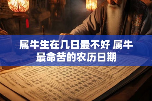 属牛生在几日最不好 属牛最命苦的农历日期 属牛生在几日最不好 属牛最命苦的农历日期