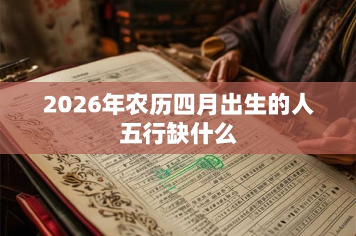2026年农历四月出生的人五行缺什么 2026年农历四月出生的人五行缺什么