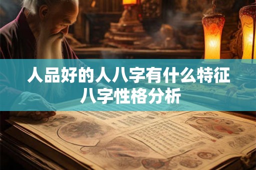 人品好的人八字有什么特征 八字性格分析 人品好的人八字有什么特征 八字性格分析