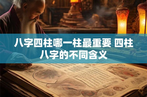 八字四柱哪一柱最重要 四柱八字的不同含义 八字四柱哪一柱最重要 四柱八字的不同含义
