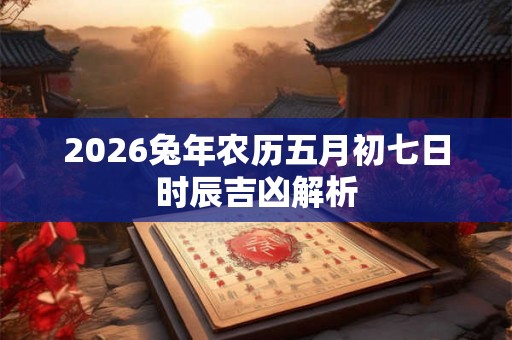 2026兔年农历五月初七日时辰吉凶解析 2026兔年农历五月初七日时辰吉凶解析