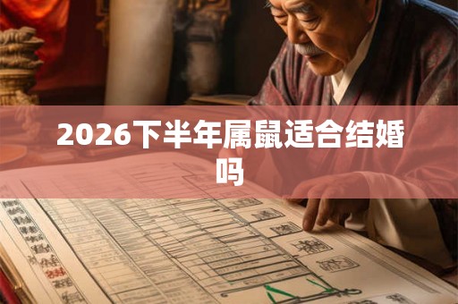 2026下半年属鼠适合结婚吗 2026下半年属鼠适合结婚吗