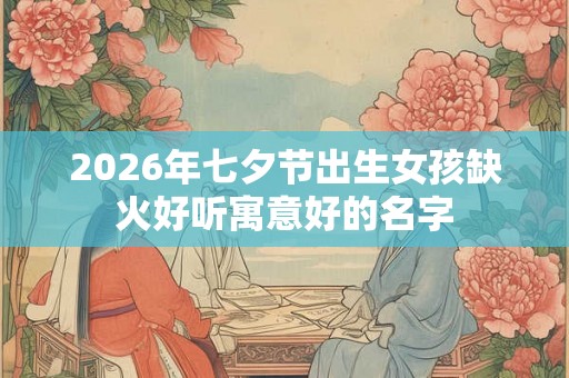 2026年七夕节出生女孩缺火好听寓意好的名字 2026年七夕节出生女孩缺火好听寓意好的名字
