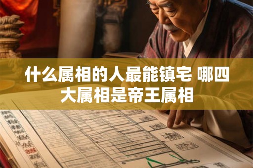 什么属相的人最能镇宅 哪四大属相是帝王属相 什么属相的人最能镇宅 哪四大属相是帝王属相
