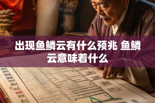 出现鱼鳞云有什么预兆 鱼鳞云意味着什么 出现鱼鳞云有什么预兆 鱼鳞云意味着什么
