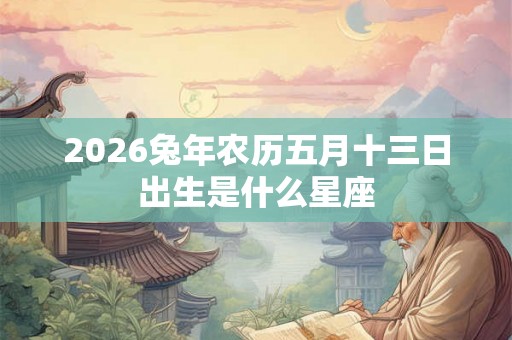 2026兔年农历五月十三日出生是什么星座