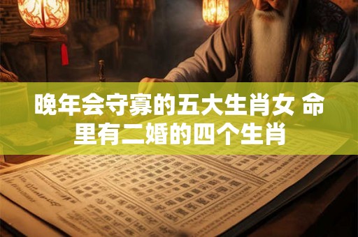 晚年会守寡的五大生肖女 命里有二婚的四个生肖 晚年会守寡的五大生肖女 命里有二婚的四个生肖
