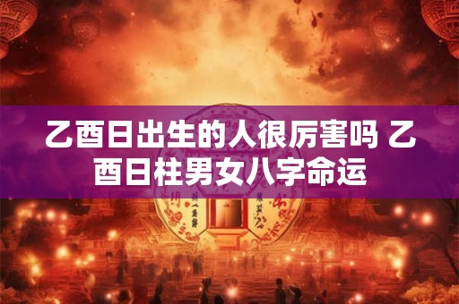 乙酉日出生的人很厉害吗 乙酉日柱男女八字命运