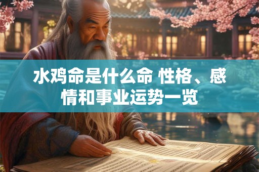 水鸡命是什么命 性格、感情和事业运势一览 水鸡命是什么命 性格、感情和事业运势一览