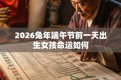 2026兔年端午节前一天出生女孩命运如何 2026兔年端午节前一天出生女孩命运如何