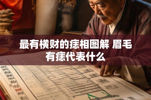 最有横财的痣相图解 眉毛有痣代表什么