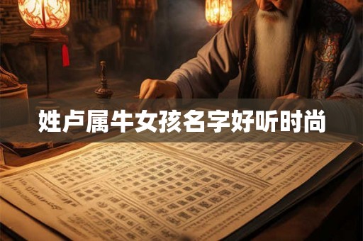 姓卢属牛女孩名字好听时尚 姓卢属牛女孩名字好听时尚