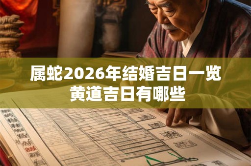 属蛇2026年结婚吉日一览 黄道吉日有哪些 属蛇2026年结婚吉日一览 黄道吉日有哪些