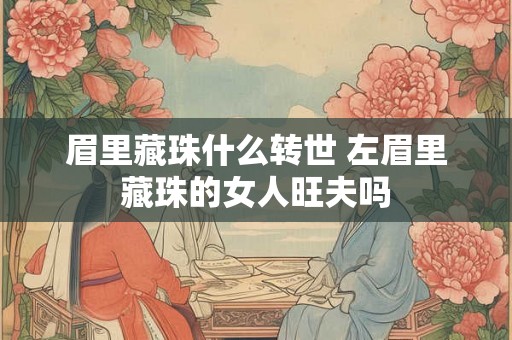眉里藏珠什么转世 左眉里藏珠的女人旺夫吗 眉里藏珠什么转世 左眉里藏珠的女人旺夫吗
