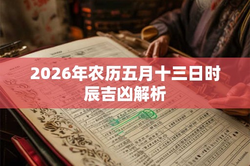 2026年农历五月十三日时辰吉凶解析