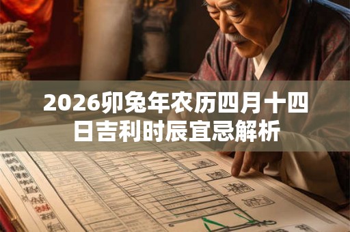 2026卯兔年农历四月十四日吉利时辰宜忌解析