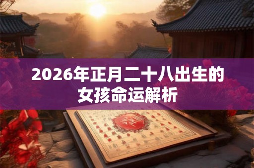 2026年正月二十八出生的女孩命运解析 2026年正月二十八出生的女孩命运解析
