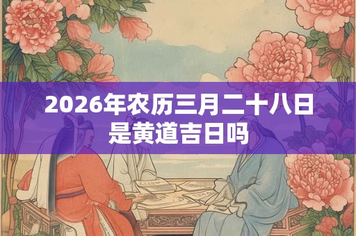 2026年农历三月二十八日是黄道吉日吗 2026年农历三月二十八日是黄道吉日吗