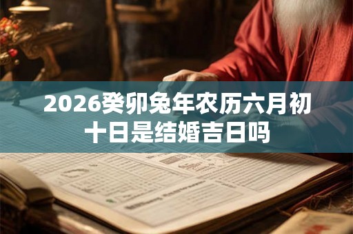 2026癸卯兔年农历六月初十日是结婚吉日吗 2026癸卯兔年农历六月初十日是结婚吉日吗