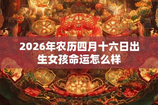 2026年农历四月十六日出生女孩命运怎么样