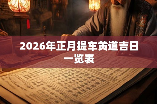 2026年正月提车黄道吉日一览表