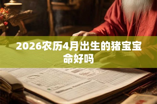 2026农历4月出生的猪宝宝命好吗 2026农历4月出生的猪宝宝命好吗