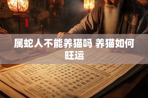 属蛇人不能养猫吗 养猫如何旺运 属蛇人不能养猫吗 养猫如何旺运
