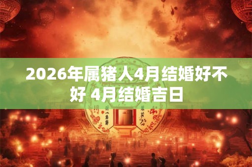 2026年属猪人4月结婚好不好 4月结婚吉日 2026年属猪人4月结婚好不好 4月结婚吉日