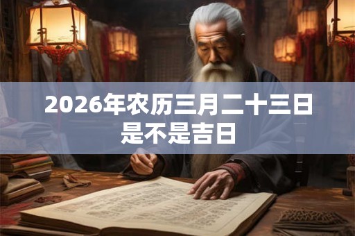2026年农历三月二十三日是不是吉日 2026年农历三月二十三日是不是吉日