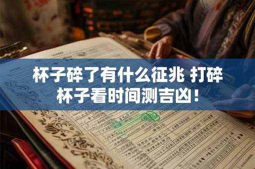 杯子碎了有什么征兆 打碎杯子看时间测吉凶！