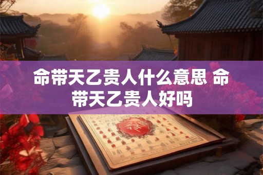命带天乙贵人什么意思 命带天乙贵人好吗 命带天乙贵人什么意思 命带天乙贵人好吗