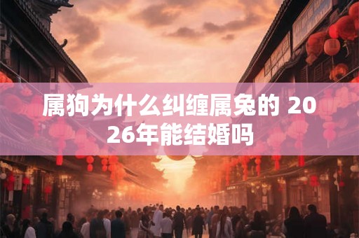 属狗为什么纠缠属兔的 2026年能结婚吗 属狗为什么纠缠属兔的 2026年能结婚吗