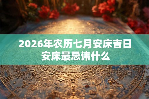 2026年农历七月安床吉日 安床最忌讳什么 2026年农历七月安床吉日 安床最忌讳什么