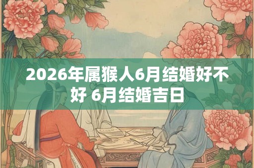 2026年属猴人6月结婚好不好 6月结婚吉日 2026年属猴人6月结婚好不好 6月结婚吉日
