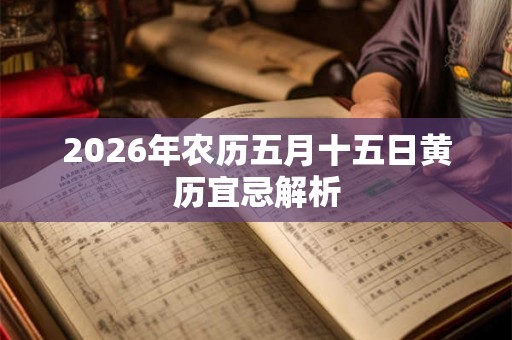 2026年农历五月十五日黄历宜忌解析 2026年农历五月十五日黄历宜忌解析