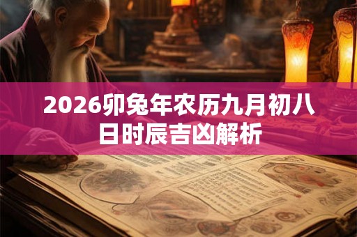 2026卯兔年农历九月初八日时辰吉凶解析 2026卯兔年农历九月初八日时辰吉凶解析