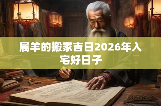 属羊的搬家吉日2026年入宅好日子 属羊的搬家吉日2026年入宅好日子
