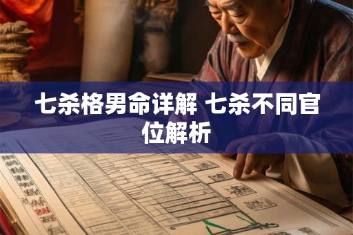 七杀格男命详解 七杀不同官位解析 七杀格男命详解 七杀不同官位解析