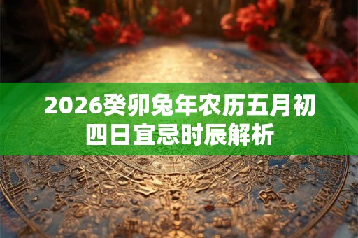 2026癸卯兔年农历五月初四日宜忌时辰解析 2026癸卯兔年农历五月初四日宜忌时辰解析