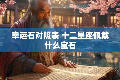 幸运石对照表 十二星座佩戴什么宝石 幸运石对照表 十二星座佩戴什么宝石