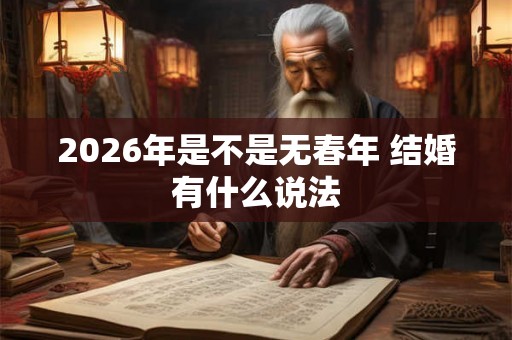 2026年是不是无春年 结婚有什么说法 2026年是不是无春年 结婚有什么说法