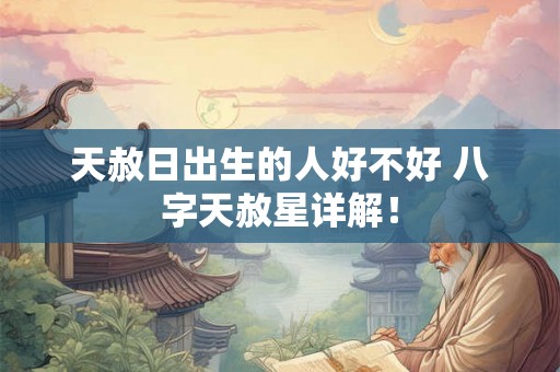 天赦日出生的人好不好 八字天赦星详解! 天赦日出生的人好不好 八字天赦星详解!